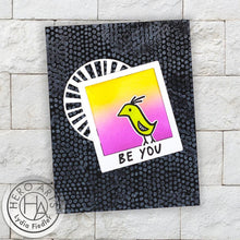 Load image into Gallery viewer, Hero Arts - Cling Stamp 6"X6" - Rough Dot Bold Prints. Looking to add texture? Look no further! We are loving the distressed, industrial theme of this cling, and it is equally lovely when stamped and heat embossed. Measuring 6x6 inches. Available at Embellish Away located in Bowmanville Ontario Canada. Example by brand ambassador.