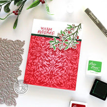 Charger l'image dans la galerie, Hero Arts - Letterpress & Foil Plate - Lacy Filigree. Foiling, deboss, and inked impressions. Available at Embellish Away located in Bowmanville Ontario Canada. Card example by Kelly Rasmussen.