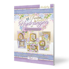Load image into Gallery viewer, Hunkydory - A4 Deluxe Craft Pads - Forever Florals Hydrangea. Each Pad comes with 4 different topper sets which each include their own foiled and die-cut topper sheet, foiled cardstock, printed cardstock and 2 matching inserts. Available at Embellish Away located in Bowmanville Ontario Canada.