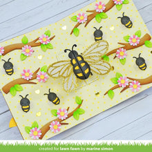 Load image into Gallery viewer, Lawn Cuts - Custom Craft Die Pop-Up - Bee. Dies are perfect for cards, scrapbooks, journals, gift cards, bookmarks and more. Simply cut the shapes and decorate in your favorite way. Available at Embellish Away located in Bowmanville Ontario Canada.