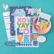 Load image into Gallery viewer, Paige Evans - Card Making Kit - Makes 20 - Adventurous. Send your congratulations, condolences, well wishes and more. Each card features a beautiful, colorful design and can be customized with glitter, stickers, washi tape, stamps and so much more. Available at Embellish Away located in Bowmanville Ontario Canada.