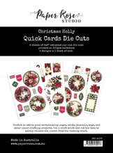 Load image into Gallery viewer, Paper Rose - 6X8 Quick Cards Die Cuts - Christmas Holly. Available at Embellish Away located in Bowmanville Ontario Canada.