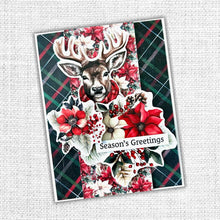 Load image into Gallery viewer, Paper Rose Studio - Basics 12x12 Paper Collection - Jolly Holidays. Traditional Christmas images: poinsettias, plaids, festive baubles, delicious treats, cardinals, polar bears and penguins. Perfect for creating beautiful and festive holiday crafts. Available at Embellish Away located in Bowmanville Ontario Canada. Example by brand ambassador.