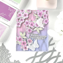 Load image into Gallery viewer, Pinkfresh Studio - Press Plate - Twist Pattern. 1 pc press plate set designed by Kaitlin Sheaffer. Made to coordinate with the Twist Pattern die. Available at Embellish Away located in Bowmanville Ontario Canada. Example by brand ambassador.