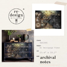 Load image into Gallery viewer, Prima Marketing - Prima Re-Design A1 Decoupage Fiber - Archival Notes. Introducing 'Archival Notes' A1 Decoupage Paper, the perfect addition to any vintage-inspired DIY home decor or craft project. Available at Embellish Away located in Bowmanville Ontario Canada.
