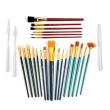 Load image into Gallery viewer, Royal & Langnickel® - Artist Brush Value Pack - 25/Pkg. Royal Artist Brush value packs are ideal for the beginning artist or the classroom. A variety of hair types and unique large brush heads are perfect for many mediums and large scale paintings. Available at Embellish Away located in Bowmanville Ontario Canada.