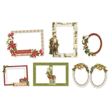 Load image into Gallery viewer, Simple Stories - Chipboard Frames - Simple Vintage Yuletide. Embellishments can add whimsy, dimension, color and style to greeting cards, scrapbook pages, altered art, mixed media and more. This package contains 6 Chipboard Frames. Available at Embellish Away located in Bowmanville Ontario Canada.