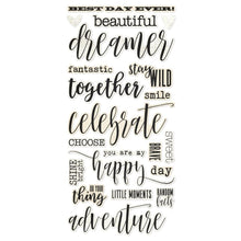 Load image into Gallery viewer, Simple Stories - Simple Vintage Essentials Foam Stickers - 40/Pkg - Titles. If you want to add a bit of dimension to your projects these foam stickers will do the job. This package is sure to add the finishing touches to your projects. Available at Embellish Away located in Bowmanville Ontario Canada.