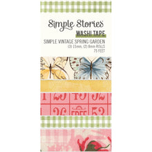 Load image into Gallery viewer, Simple Stories - Washi Tape - 5/Pkg - Simple Vintage Spring Garden. This package of washi tape features five rolls. There are two 8mm wide rolls and three 15mm wide rolls. There are 75 feet of washi tape altogether. Available at Embellish Away located in Bowmanville Ontario Canada.