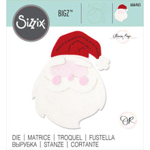 Load image into Gallery viewer, Sizzix - Bigz Die By Olivia Rose - Santa Claus. Complete with a pom pom hat and lovely rosy cheeks! Add to cards and papercraft makes like gift tags and wrap or cut from felt and fabric and embellish cushions, personalized pajamas and so much more! Available at Embellish Away located in Bowmanville Ontario Canada.