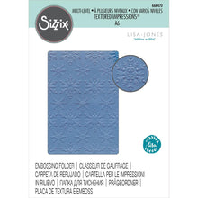 Load image into Gallery viewer, Sizzix - Multi-Level Textured Impressions Embossing Folder - By Lisa Jones - Snowflake Sparkle. Snowflake Sparkle by Lisa Jones, is a Multi-Level Embossing Folder which is perfect for creating an embossed snowflake motif on festive papercrafts. Available at Embellish Away located in Bowmanville Ontario Canada.