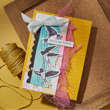 Load image into Gallery viewer, Spellbinder - 3D Embossing Folder - Collaged Birds - Soaring. Available at Embellish Away located in Bowmanville Ontario Canada. Example by brand ambassador.