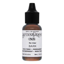 Load image into Gallery viewer, Spellbinders - BetterPress - Ink Reinker - Select from Drop Down. To reink, simply add a few drops of ink from the reinker bottle onto the ink pad and spread evenly. Available at Embellish Away located in Bowmanville Ontario Canada. Bark
