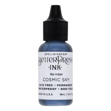 Load image into Gallery viewer, Spellbinders - BetterPress - Ink Reinker - Select from Drop Down. To reink, simply add a few drops of ink from the reinker bottle onto the ink pad and spread evenly. Available at Embellish Away located in Bowmanville Ontario Canada. Cosmic Sky