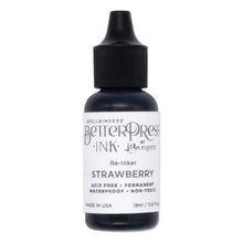 Load image into Gallery viewer, Spellbinders - BetterPress - Ink Reinker - Select from Drop Down. To reink, simply add a few drops of ink from the reinker bottle onto the ink pad and spread evenly. Available at Embellish Away located in Bowmanville Ontario Canada. Strawberry