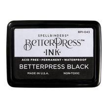 Load image into Gallery viewer, Spellbinders - BetterPress Ink Pad - Full Size - Black. BetterPress Black Standard Ink Pad is specially formulated Ranger Archival Ink made for the BetterPress Letterpress System. Available at Embellish Away located in Bowmanville Ontario Canada.