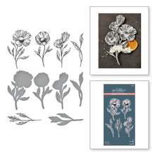 Load image into Gallery viewer, Spellbinders - BetterPress Letterpress Press Plates & Die Set - From The Presse - Flower Stems. Flower Stems Press Plate & Die Set is part of the Pressed Posies Collection. Available at Embellish Away located in Bowmanville Ontario Canada.