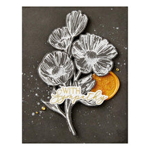 Load image into Gallery viewer, Spellbinders - BetterPress Letterpress Press Plates & Die Set - From The Presse - Flower Stems. Flower Stems Press Plate & Die Set is part of the Pressed Posies Collection. Available at Embellish Away located in Bowmanville Ontario Canada. Example by brand ambassador.