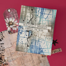 Load image into Gallery viewer, Spellbinders - BetterPress Plate - Beautifully Imperfect - Grungy Background. Available at Embellish Away in Bowmanville Ontario Canada. Example by brand ambassador.