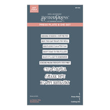 Load image into Gallery viewer, La Dolce Vita Sentiments BetterPress Plate & Die Set is from the La Dolce Vita Collection. At Embellish Away in Bowmanville Ontario Canada.