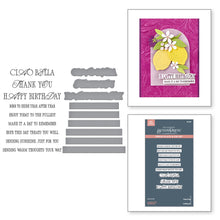 Load image into Gallery viewer, La Dolce Vita Sentiments BetterPress Plate & Die Set is from the La Dolce Vita Collection. At Embellish Away in Bowmanville Ontario Canada.