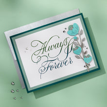 Load image into Gallery viewer, Spellbinders - BetterPress Press Plate - Copperplate Always & Forever. Available at Embellish Away located in Bowmanville Ontario Canada. Example by brand ambassador.