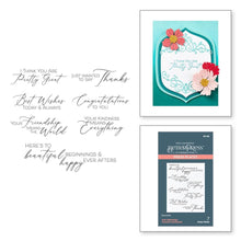 Load image into Gallery viewer, Spellbinders - BetterPress Press Plate - New Beginnings Timeless. Sentiments are expressions of love, friendship, gratitude and more! Available at Embellish Away located in Bowmanville Ontario Canada.