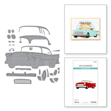 Load image into Gallery viewer, Set of 16 thin metal cutting dies brings this classic car to life! Available at Embellish Away located in Bowmanville Ontario Canada.