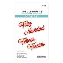 Load image into Gallery viewer, Spellbinders - Die - International Holiday - Spanish Holiday Sentiments. Available at Embellish Away in Bowmanville Ontario Canada.