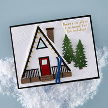 Load image into Gallery viewer, Spellbinders - Die - Ski-son's Greetings - Ski Lodge. Available at Embellish Away in Bowmanville Ontario Canada. Example by brand ambassador.