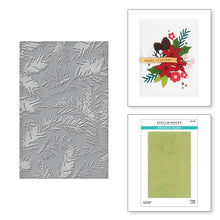 Load image into Gallery viewer, Spellbinders - Embossing Folder From Make It Merry Collection - In The Pines. Embosses an all-around detailed pine needle branches background. It covers a standard card front from A2 to 5 x7-inch to even the trendy slimline cards. Available at Embellish Away located in Bowmanville Ontario Canada.
