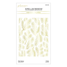 Cargar imagen en el visor de la galería, Spellbinders - Glimmer Hot Foil Plate - Pine Sprays. Pine Sprays Hot Foil Plate is part of the Glimmer for the Holidays Collection. This hot foil plate makes an organic background with its detailed pine needle design. Available at Embellish Away located in Bowmanville Ontario Canada.