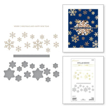 Charger l'image dans la galerie, Spellbinders - Glimmer Hot Foil Plate & Die By Bibi Cameron - Snowflakes - Glimmering Snowflakes. Glimmering Snowflakes Hot Foil Plate & Die Set is part of the Bibi's Snowflakes Collection by Bibi Cameron. Available at Embellish Away located in Bowmanville Ontario Canada. Example by brand ambassador.