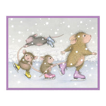 Charger l'image dans la galerie, Spellbinders - House Mouse - Cling Rubber Stamp - Hold On! Hold On! Cling Rubber Stamp Set from House-Mouse Designs Holiday Collection with a set of three stamps. A playful group of mice on ice is so adorable! Available at Embellish Away located in Bowmanville Ontario Canada. Example by brand ambassador.