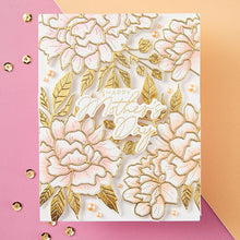 Load image into Gallery viewer, Spellbinders - Press Plate & Die Set By Yana Smakula - Let's Celebrate. There are 14 different occasion sentiment press plates from birthdays, anniversary, and even Mothers Day! Available at Embellish Away located in Bowmanville Ontario Canada. Example by brand ambassador.