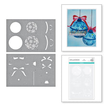 Cargar imagen en el visor de la galería, Spellbinders - Stencil By Bibi Cameron Snowflakes - Snowflake Ornaments. Snowflake Ornaments Stencil is part of the Bibi's Snowflakes Collection by Bibi Cameron and comes in a set of two 6 x 9-inch layering stencils and two masks. Available at Embellish Away located in Bowmanville Ontario Canada.