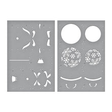 Cargar imagen en el visor de la galería, Spellbinders - Stencil By Bibi Cameron Snowflakes - Snowflake Ornaments. Snowflake Ornaments Stencil is part of the Bibi's Snowflakes Collection by Bibi Cameron and comes in a set of two 6 x 9-inch layering stencils and two masks. Available at Embellish Away located in Bowmanville Ontario Canada.