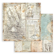 Cargar imagen en el visor de la galería, Stamperia - Backgrounds Double-Sided Paper Pad 8"X8" - 10/Pkg - Songs Of The Sea. The perfect start to your scrapbooks, cards and more! This package contains ten 8x8 inch double-sided sheets with a different design on each side. Available at Embellish Away located in Bowmanville Ontario Canada.
