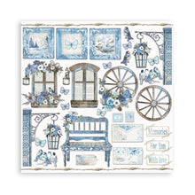 Load image into Gallery viewer, Stamperia - Double-Sided Paper Pad 8"X8" - 10/Pkg - Blue Land. All you need for scrapbooking! Available in a variety of designs, each sold separately. This package contains ten 8x8 inch sheets of double-sided paper, each with a different design. Available at Embellish Away located in Bowmanville Ontario Canada.