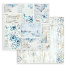 Load image into Gallery viewer, Stamperia - Double-Sided Paper Pad 8"X8" - 10/Pkg - Blue Land. All you need for scrapbooking! Available in a variety of designs, each sold separately. This package contains ten 8x8 inch sheets of double-sided paper, each with a different design. Available at Embellish Away located in Bowmanville Ontario Canada.