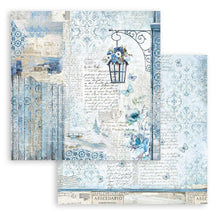 Load image into Gallery viewer, Stamperia - Double-Sided Paper Pad 12"X12" - 10/Pkg - Blue Land. All you need for scrapbooking! Available in a variety of designs, each sold separately. Contains ten sheets of 12x12 inch sheets of double sided paper, each with a different design. Available at Embellish Away located in Bowmanville Ontario Canada.