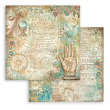 Load image into Gallery viewer, Stamperia - Double-Sided Paper Pad 12"X12" - 10/Pkg - Fortune. Start your paper craft projects with the perfect papers. Ideal for scrapbook pages, greeting cards and more! Acid free. Package contains ten double-sided 12x12 inch sheets (20 designs total). Available at embellish Away located in Bowmanville Ontario Canada
