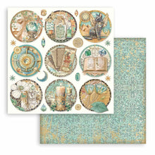 Load image into Gallery viewer, Stamperia - Double-Sided Paper Pad 12"X12" - 10/Pkg - Fortune. Start your paper craft projects with the perfect papers. Ideal for scrapbook pages, greeting cards and more! Acid free. Package contains ten double-sided 12x12 inch sheets (20 designs total). Available at embellish Away located in Bowmanville Ontario Canada