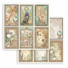 Load image into Gallery viewer, Stamperia - Double-Sided Paper Pad 12"X12" - 10/Pkg - Fortune. Start your paper craft projects with the perfect papers. Ideal for scrapbook pages, greeting cards and more! Acid free. Package contains ten double-sided 12x12 inch sheets (20 designs total). Available at embellish Away located in Bowmanville Ontario Canada