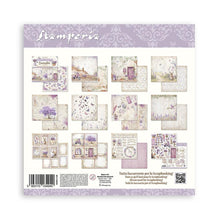 Load image into Gallery viewer, Stamperia - Double-Sided Paper Pad 8"X8" - 10/Pkg - Lavender, 10 Designs/1 Each. Available in a variety of designs, each sold separately. Contains ten 8x8 inch sheets of double-sided paper, each with a different design. Acid free. Available at Embellish Away located in Bowmanville Ontario Canada.