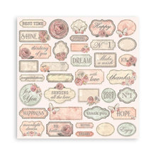 Load image into Gallery viewer, Stamperia - Double-Sided paper Pad 12"X12" - 10/Pkg - Shabby Rose. Available in a variety of designs, each sold separately. Contains ten sheets of 12x12 inch sheets of double sided paper, each with a different design. Acid free. Available at Embellish Away located in Bowmanville Ontario Canada.