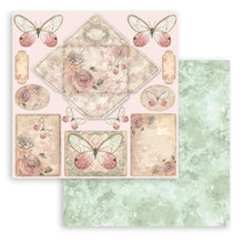 Load image into Gallery viewer, Stamperia - Double-Sided paper Pad 12"X12" - 10/Pkg - Shabby Rose. Available in a variety of designs, each sold separately. Contains ten sheets of 12x12 inch sheets of double sided paper, each with a different design. Acid free. Available at Embellish Away located in Bowmanville Ontario Canada.