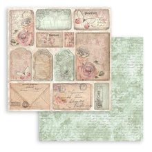 Load image into Gallery viewer, Stamperia - Double-Sided paper Pad 12"X12" - 10/Pkg - Shabby Rose. Available in a variety of designs, each sold separately. Contains ten sheets of 12x12 inch sheets of double sided paper, each with a different design. Acid free. Available at Embellish Away located in Bowmanville Ontario Canada.