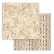 Load image into Gallery viewer, Stamperia - Double-Sided paper Pad 12"X12" - 10/Pkg - Shabby Rose. Available in a variety of designs, each sold separately. Contains ten sheets of 12x12 inch sheets of double sided paper, each with a different design. Acid free. Available at Embellish Away located in Bowmanville Ontario Canada.