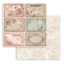 Load image into Gallery viewer, Stamperia - Double-Sided paper Pad 12"X12" - 10/Pkg - Shabby Rose. Available in a variety of designs, each sold separately. Contains ten sheets of 12x12 inch sheets of double sided paper, each with a different design. Acid free. Available at Embellish Away located in Bowmanville Ontario Canada.